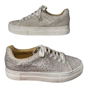 NWOB BETSEY JOHNSON SB-SUTON Platform Rhinestone Sneakers - tried on? - 8.5